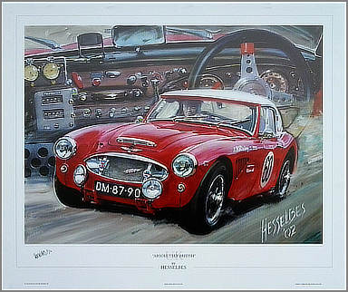 Austin Healey 1960 - Automobile Art by Hessel Bes