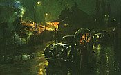 A Brief Encounter, Jaguar MK V art print by Alan Fearnley