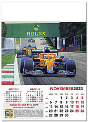 F1 Wall Calendar 2023 Grand Prix Racing - November