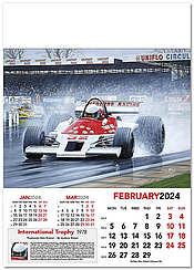 Formel-1 Wandkalender 2024 Grand Prix - Februar