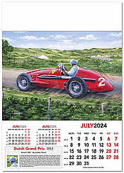 Formel-1 Wandkalender 2024 Grand Prix - Juli