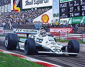 Formel 1 Wandkalender 2021 - Grand Prix von Großbritannien 1980 - Alan Jones im Albilad-Williams-Ford FW07 - Oktober