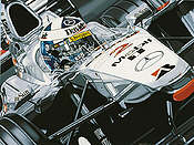Double Home Victory, David Coulthard F1 motorsport art print by Colin Carter