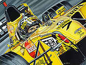Farewell to a Champion, Damon Hill Jordan F1 motorsport art print by Colin Carter