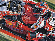 King Carl, Carl Fogarty Ducati motorcycle art print by Colin Carter