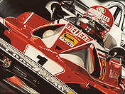 Niki Lauda Ferrari Formel-1 Kunstdruck von Colin Carter