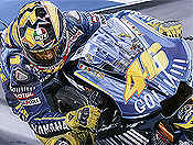 Numero Uno, Valentino Rossi Yamaha Motorbike GP art print by Colin Carter