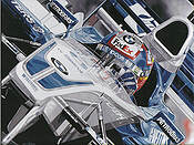The Colombian Challenge, Juan Pablo Montoya BMW Williams Formel-1 Kunstdruck von Colin Carter