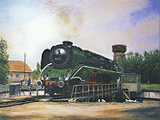 In der Fremde, Dampflok 18 201 Eisenbahn Kunstdruck von Daniela Koenig