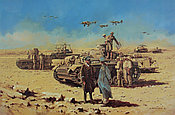 The Desert Fox - Rommel bei El-Alemein - Militär-Kunstdruck von David Pentland