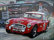 Austin Healey 1960 - Automobilkunst von Hessel Bes