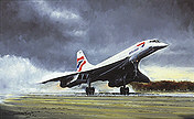 Concorde Farewell, Luftfahrt-Kunstdruck von Michael Rondot