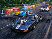 Le Mans 1966 - Ford GT 40 Mark II Motorsport Art by Nicholas Watts
