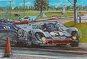 The 12 Hours of Sebring 1971, Porsche 917 motorsport art print by Nicholas Watts