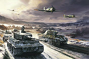 The Cold Front, Focke Wulf 190A aviation and tank art print by Nicolas Trudgian