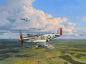 American Eagles, P-51D Mustang Glamorous Glen III aviation art print by Robert Taylor