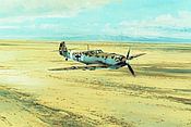 Desert Warrior - Messerschmitt Bf 109 of JG27 Aviation Art by Robert Taylor