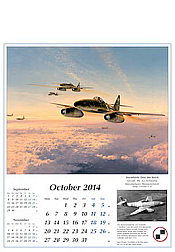 Luftfahrtkunst Kalender 2014 Reach for the Sky, Me-262 von Robert Taylor