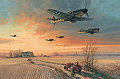 The Long Short Days - Me-109 JG26 aviation art print by Robert Taylor