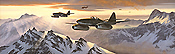 The Sun Sets on the Reich, Me-262 Squadron of Experts aviation art print by Stephen Brown