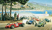 Stirlings Greatest Drive, Grand Prix Monaco 1961 F1 art print by Tony Smith