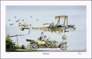 Inflight Refuelling - Aviation Art with Humor by Chris Bazeley