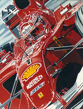 The Ringmaster, Michael Schumacher Ferrari F1 Nuerburgring art print by Colin Carter