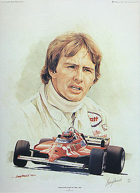 Gilles Villeneuve Ferrari art print by Craig Warwick