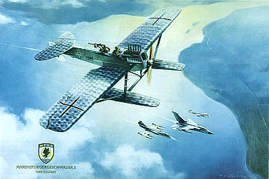 Hansa Brandenburg W 29 MFG-2 aviation art print by Friedl Wuelfing
