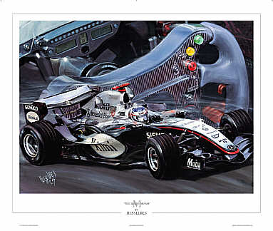 Kimi Raikkonen 2005 McLaren Mercedes Formula-1 art print by Hessel Bes