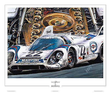 Porsche 917k Le Mans 1971, motorsport art print by Hessel Bes