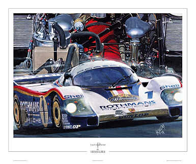 Porsche 956 Le Mans 1982 motorsport art print by Hessel Bes
