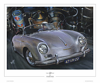 Porsche 356 Speedster automobile art print by Hessel Bes