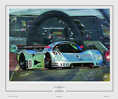 Sauber Mercedes 1989 motorsport art print by Hessel Bes