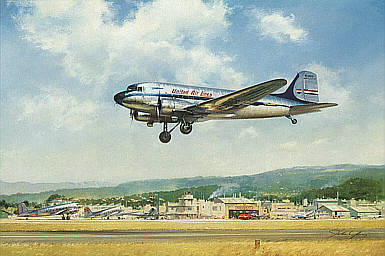 Heartland Express, Douglas DC-3 aviaton art print by John Young