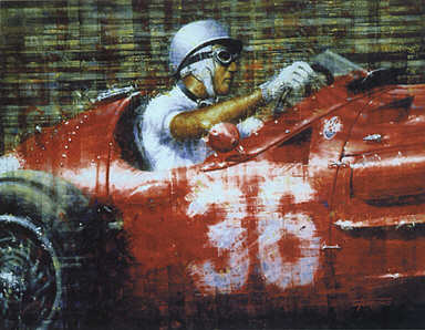 Maserati Victory, Stirling Moss Maserati 250F F1 motorsport art print by Juan Carlos Ferrigno