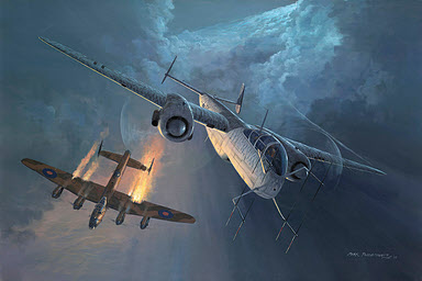Eagle Owl, RLM Heinkel He-219 aviation art print by Mark Postlethwaite
