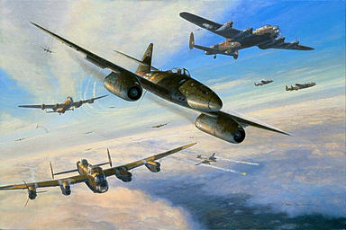 RLM Messerschmitt Me 262 JG 7 aviation art print by Mark Postlethwaite