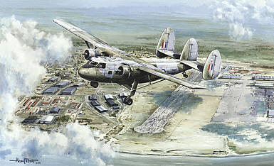 Twin Pioneer, Scottish Aviation Twin Pioneer aviation art print by Michael Rondot