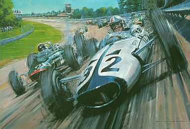 Grand Prix - A Tribute to the historic movie, art print by Nicholas Watts