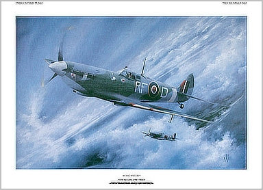 Borrowed Sky - Spitfire Aviation Art by Peter R. Westacott