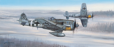 On the Prowl, Focke-Wulf Fw 190 aviation art print by Philip E West