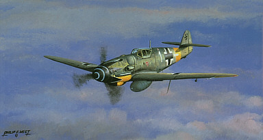 The Black Tulip, Me-109 Erich Hartmann aviation art print by Philip E West