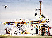 Flying School - Aviation art illustration with a sense of humor by Chris Bazeley