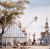Glasshouse - A small flying accident - Aviation art by Chris Bazeley