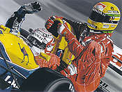 Two of a Kind, Nigel Mansell and Ayrton Senna Formula-1 art print Colin Carter