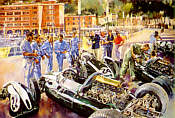 Cooper Team, Monaco F1 motorsport art print by Craig Warwick