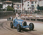 1931 Monaco Grand Prix - Louis Chiron‘s Bugatti 51 - Motorsport art print by Graham Turner