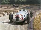 1938 Italian Grand Prix, Tazio Nuvolari Auto Union motorsport art print by Graham Turner