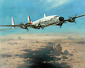 Timeless Beauty, Constellation VC-121A Eisenhower Columbine II aviation art print by Heinz Krebs